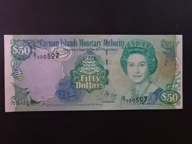 KAJMANSKÉ OSTROVY, 50 Dollars 2001, BNB. B209a, Pi. 28