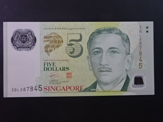 SINGAPUR, 5 Dollars 2010, BNB. B209b, Pi. 47