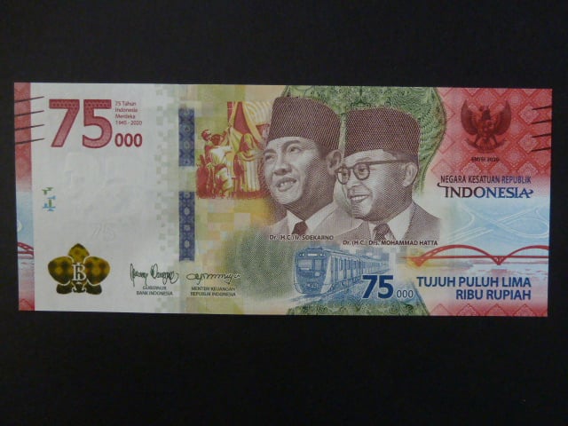 INDONÉZIE, 75000 Rupiah 2020, BNB. B616a