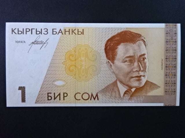 KYRGYSTÁN, 1 Som 1994, BNB. B204a, Pi. 7