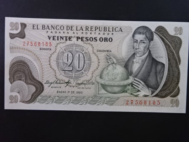 KOLUMBIE, 20 Pesos 1983, BNB. B951l, Pi. 409