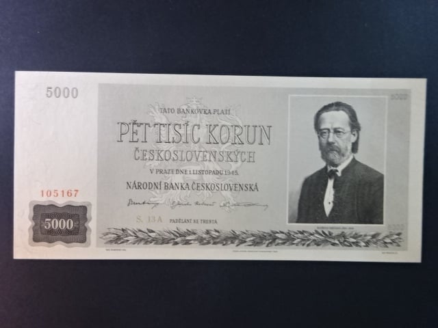 5000 Kčs 1.11.1945 série 13 A
