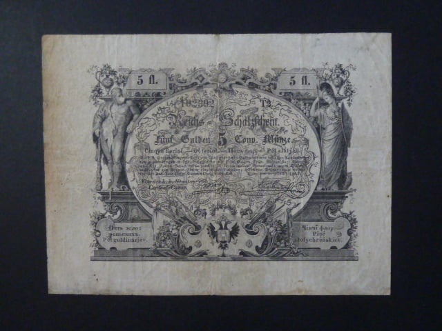 5 Gulden 1.1.1851 série T2