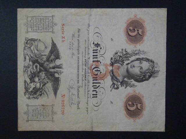 5 Gulden 1.5.1859 série Zh