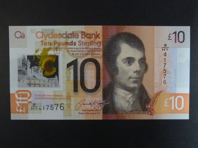 Clydesdale Bank, 10 Pounds 2017, BNB. B1180a, Pi. 229Q