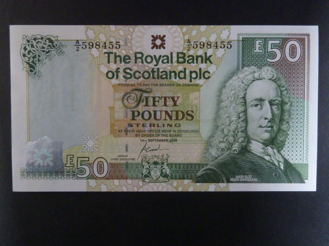 The Royal Bank of Scotland plc, 50 Pounds 2005, BNB. B493a, Pi. 367