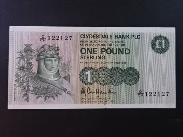 Clydesdale Bank plc, 1 Pound 1983, BNB. B1142b, Pi. 211a/b