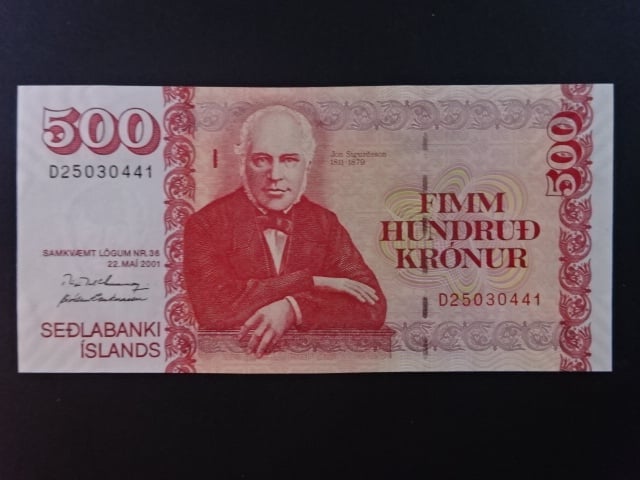 500 Krónur 2001, sign. 26, BNB B814a, Pi. 58