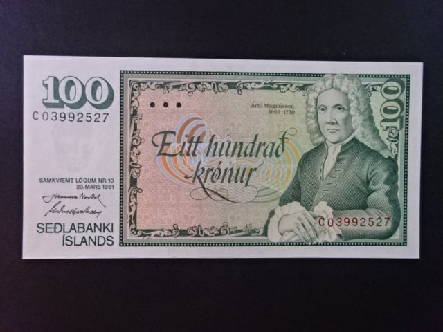 100 Krónur 1961, sign. 13b, BNB B809d, Pi. 50