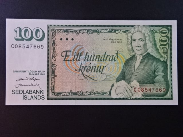 100 Krónur 1961, sign. 8b, BNB B809b, Pi. 50