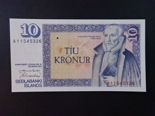 10 Krónur 1961, sign. 13b, BNB B807d, Pi. 48