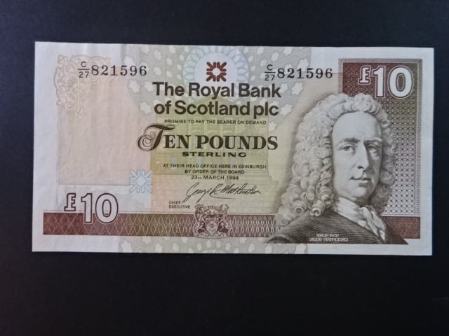 The Royal Bank of Scotland plc, 10 Pounds 1994, BNB. B491c, Pi 353