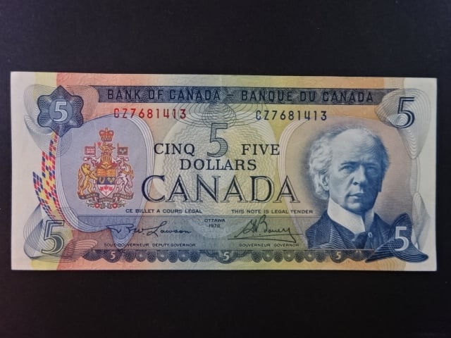 KANADA, 5 Dollars 1972, BNB. B350b, Pi. 87
