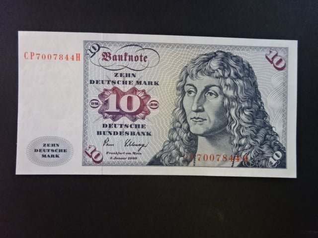 Bundesrepublik, 10 Deutsche Mark 2.1.1980 série CP/H, Ros. 286