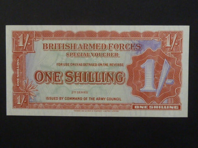 BRITISH ARMED FORCES, 1 Schilling 1959, 2nd series, BNB. B710b, Pi. M18b