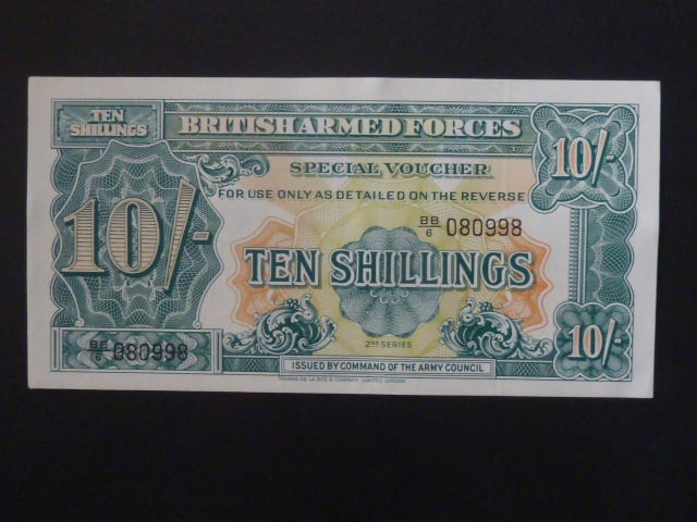 BRITISH ARMED FORCES, 10 Schilling 1948, 2nd series, BNB. B713a, Pi. M21a