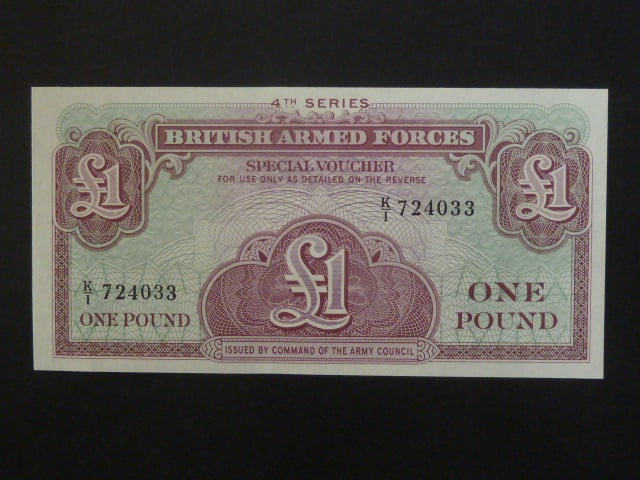BRITISH ARMED FORCES, 1 Pound 1962, 4th series, BNB. B729a, Pi. M36