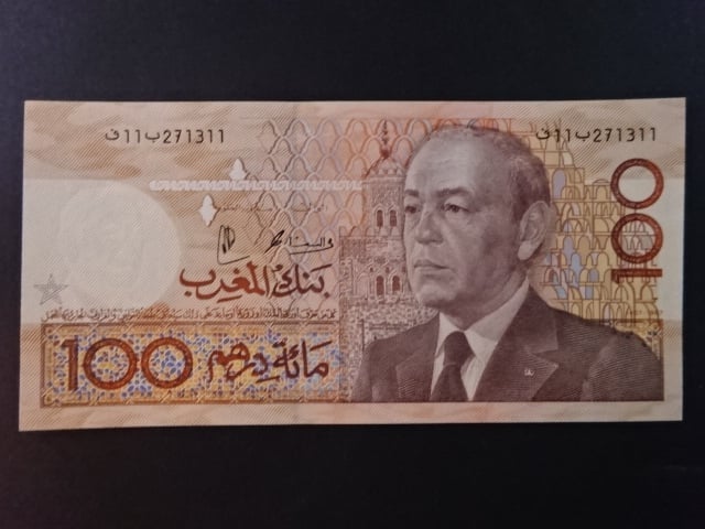 MAROKO, 100 Dirhams 1987, BNB. B506d, Pi. 65