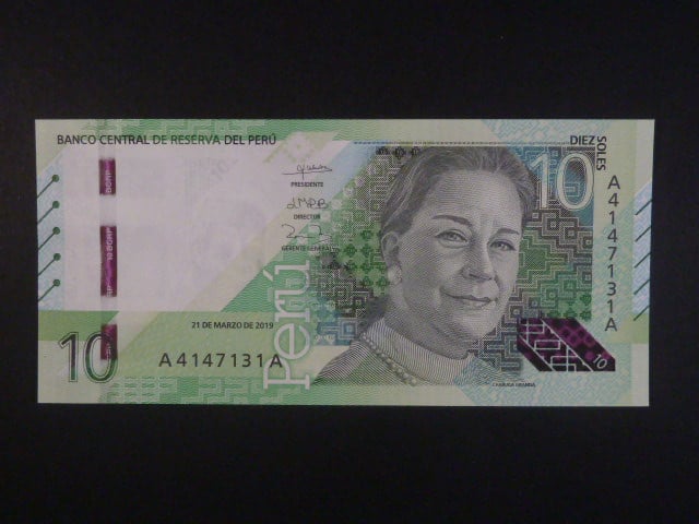 PERU, 10 Soles 2019, BNB. B537a