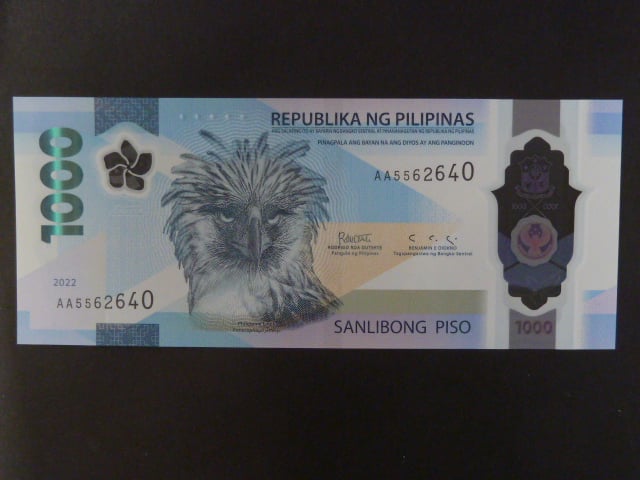FILIPÍNY, 1000 Piso 2022, BNB. B1102a