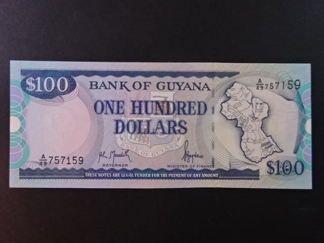 GUYANA, 100 Dollars 1998, BNB. B109a, Pi. 31