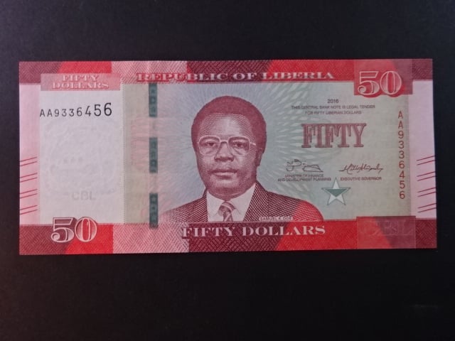 LIBÉRIE, 50 Dollars 2016, BNB. B314a, Pi. 34