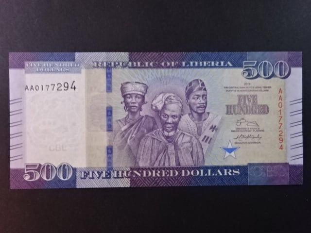 LIBÉRIE, 500 Dollars 2016, BNB. B316a, Pi. 36