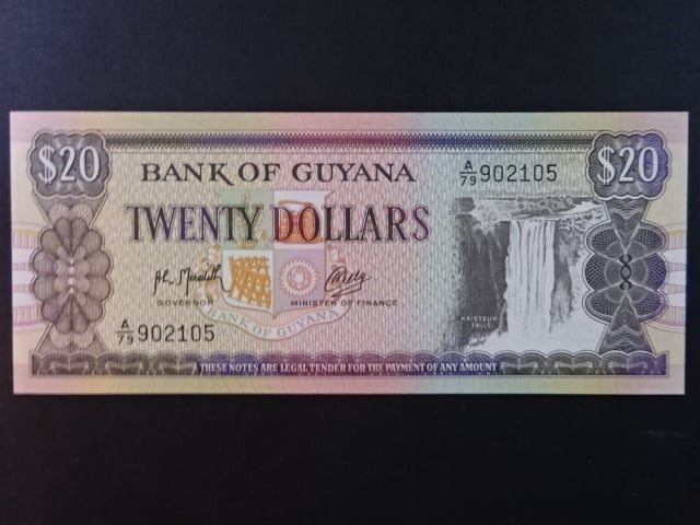 GUYANA, 20 Dollars 1988, BNB. B105b, Pi. 27