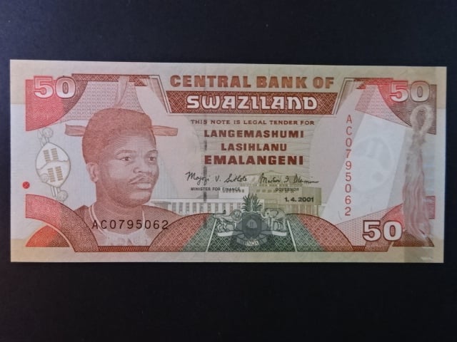 SWAZILAND, 50 Emalangeni 2001, BNB. B226a, Pi. 31
