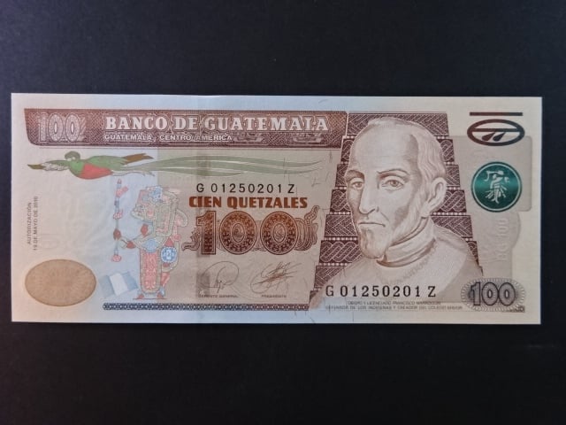 GUATEMALA, 100 Quetzales 2010, BNB. B601b, Pi. 119