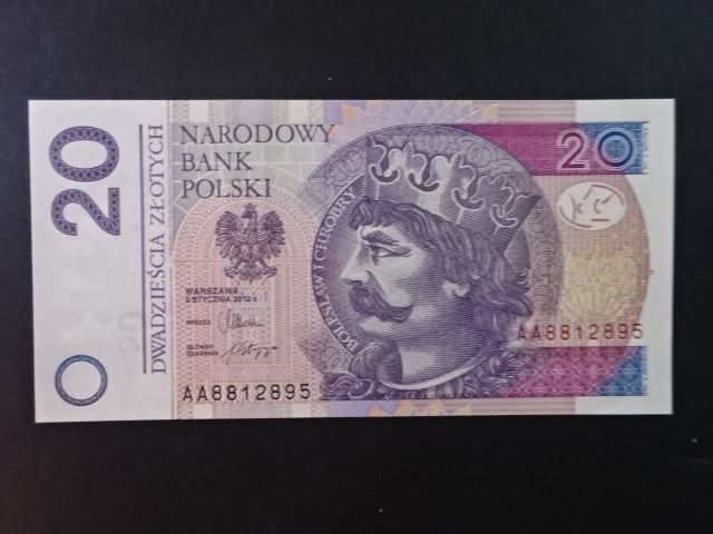 20 Zlotych 2012 série AA, BNB. B860a, Pi. 184