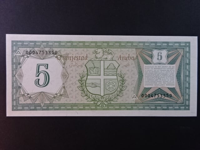 ARUBA, 5 Florin 1986, BNB. B101a, Pi. 1