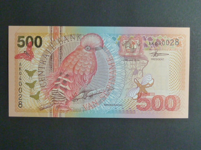 SURINAM, 500 Gulden 2000, BNB. B535a, Pi. 150