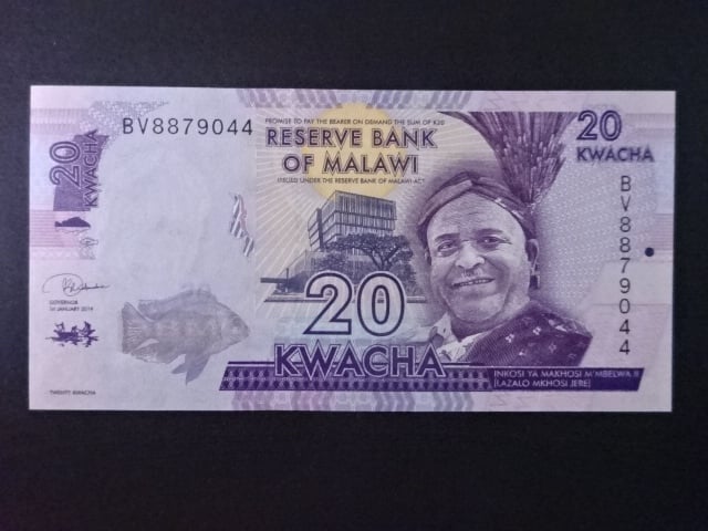 MALAWI, 20 Kwacha 2019, BNB. B157e, Pi. 63