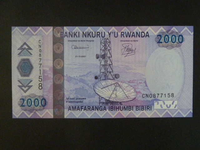 RWANDA, 2000 Francs 2007, BNB. B135a, Pi. 36