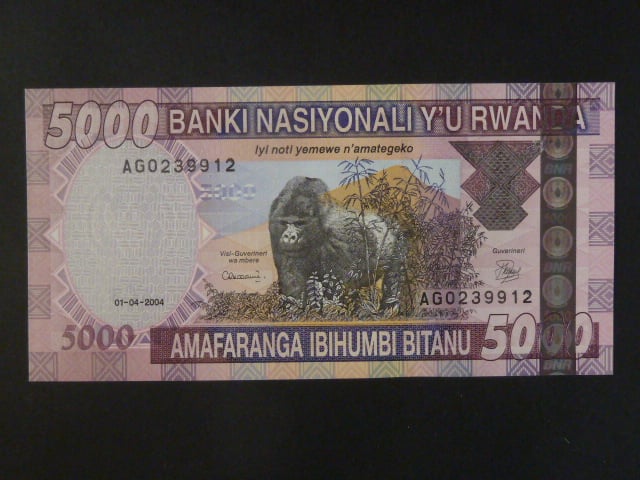 RWANDA, 5000 Francs 2004, BNB. B132a, Pi. 33