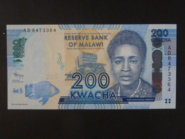 MALAWI, 200 Kwacha 2012, BNB. B153a, Pi. 60b