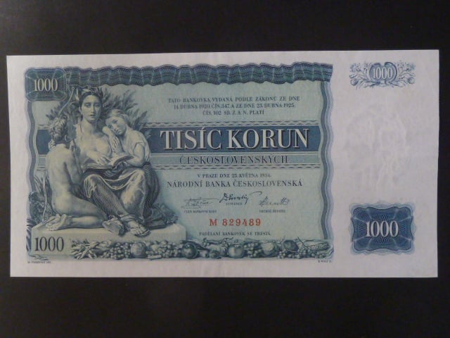 1000 Kč 25.5.1934, série M