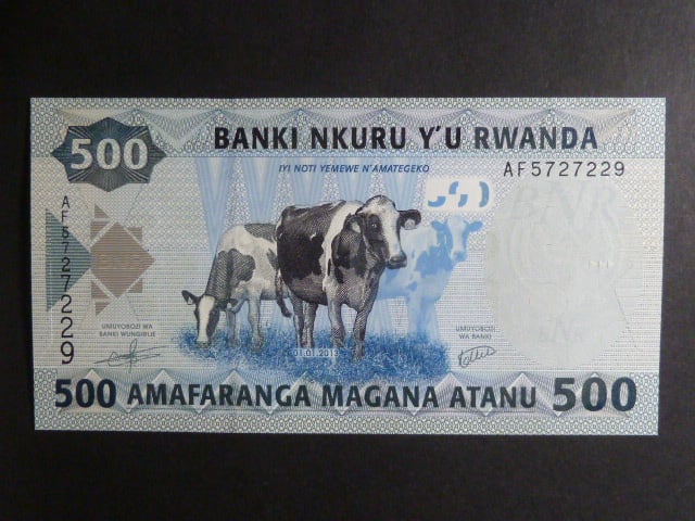 RWANDA, 500 Francs 2013, BNB. B137a, Pi. 38