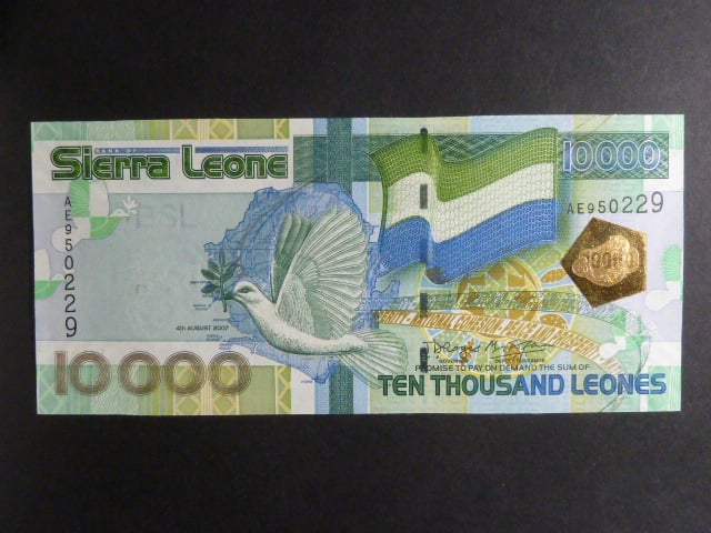 SIERRA LEONE, 10000 Leones 2007, BNB. B124b, Pi. 29