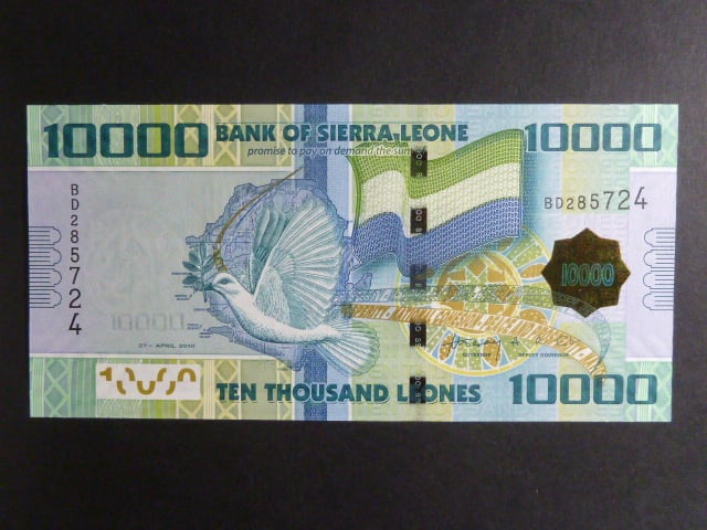 SIERRA LEONE, 10000 Leones 2010, BNB. B128a, Pi. 33