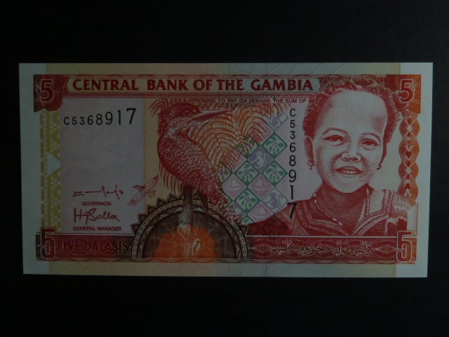 GAMBIE, 5 Dalasis 1996, BNB. B213a, Pi. 16