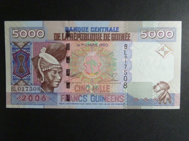 GUINEA, 5000 Francs 2006, BNB. B330a, Pi. 41
