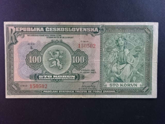 100 Kč 14.1.1920 série L