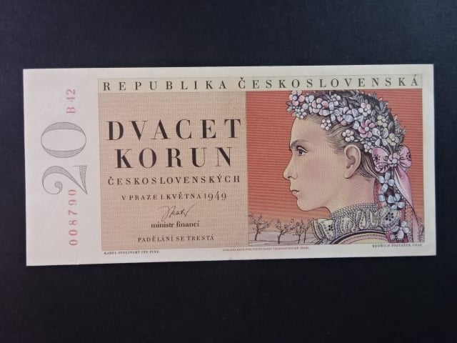 20 Kčs 1949, série B 42