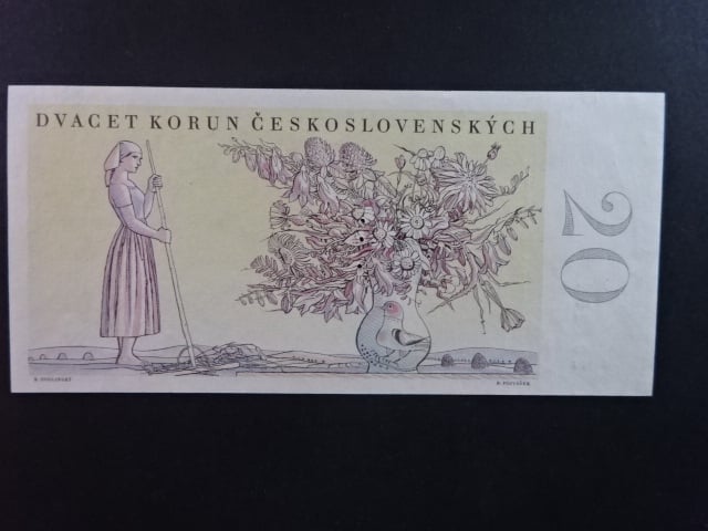 20 Kčs 1.5.1949, série A 26, perforace 3md nad sebou