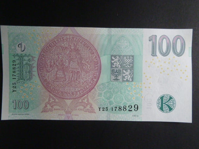 100 Kč 2018 série Y 25