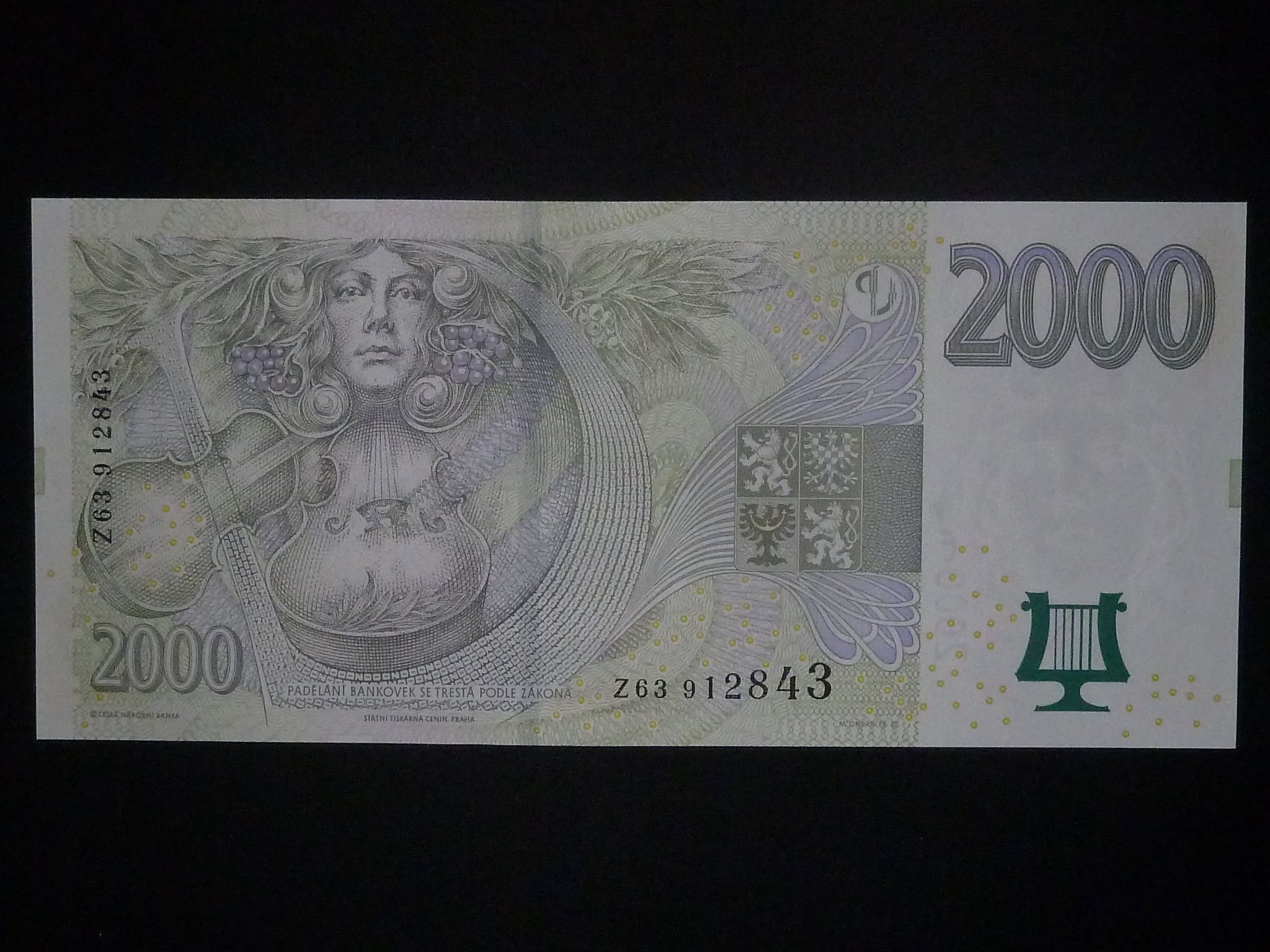 2000 Kč 2007 série Z 63