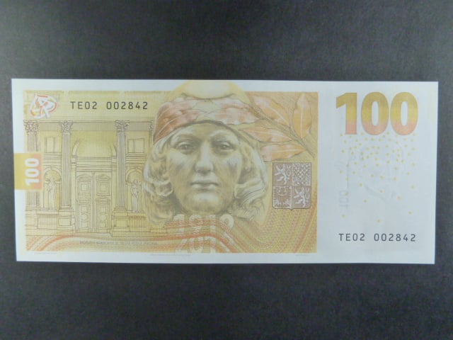 100 Kč 2019 série TE 02 002842  pamětní k 100.výročí budování české měny, motiv s Rašínem, dárkový obal