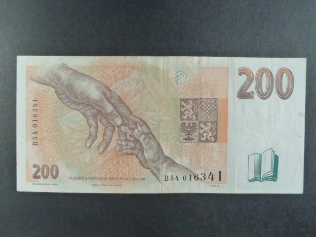 200 Kč 1996 s. B 54, vzácná vysoká série
